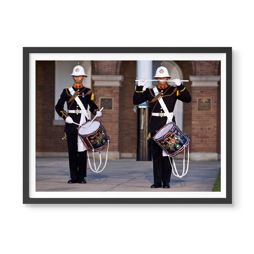 Royal Marines Band Service photo print collection featuring the elite military musicians of the Royal Navy’s Royal Marines in ceremonial and concert settings