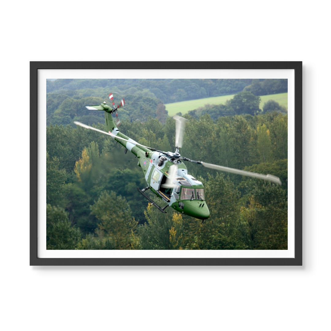 British Army aircraft photo print collection featuring rotary-wing and fixed-wing aircraft used in army aviation roles, including reconnaissance, transport, and attack