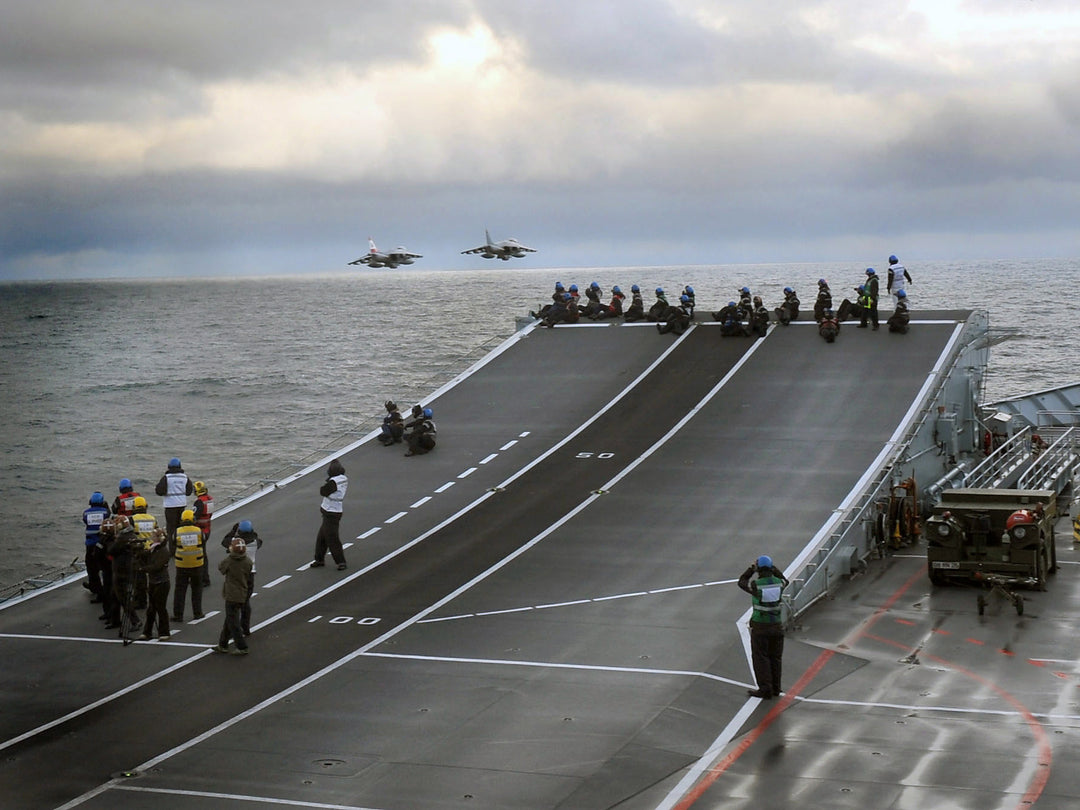 Harrier Jet flypast over HMS Ark Royal Photo Print - Royal Navy Aircraft Hampshire Prints 6 x 4 No Frame No