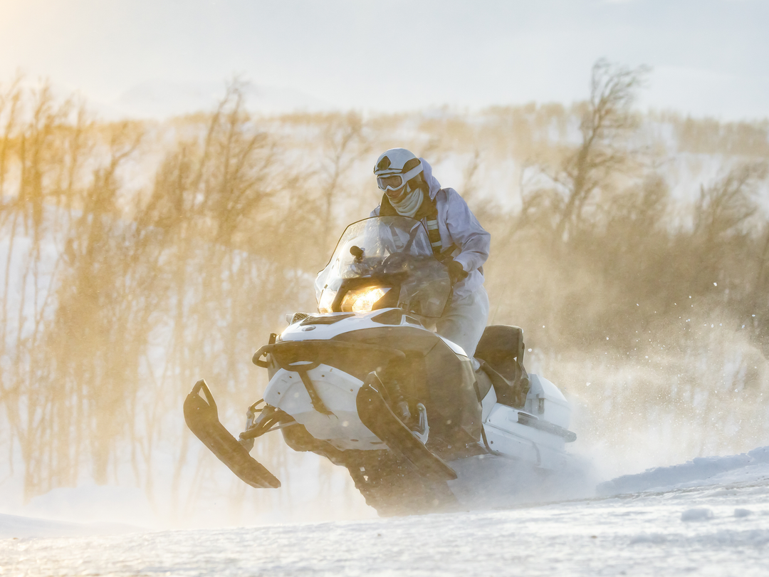 Royal Marine Commando on a Snowmobile Photo Print - SRS Hampshire Prints 6 x 4 No Frame No