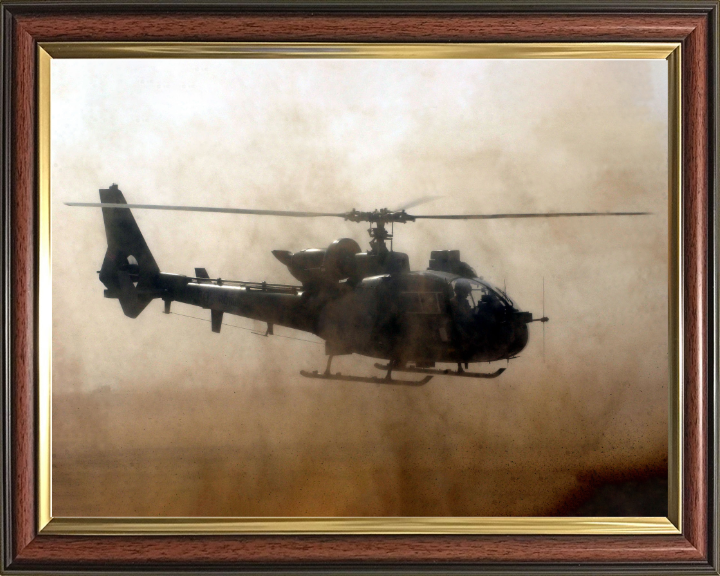 Royal Marines Gazelle Helicopter Photo Print - Royal Navy Aircraft Hampshire Prints 10 x 8 Classic Frame No