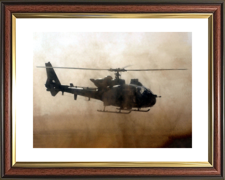 Royal Marines Gazelle Helicopter Photo Print - Royal Navy Aircraft Hampshire Prints 10 x 8 Classic Frame Yes