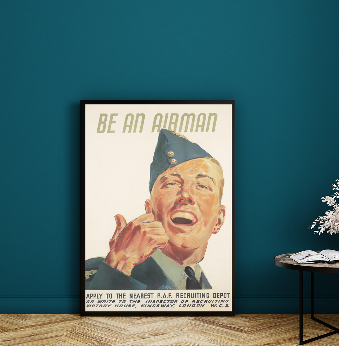 Be an Airman | British World War Two Recruitment Poster Posters, Prints, & Visual Artwork Hampshire Prints A3