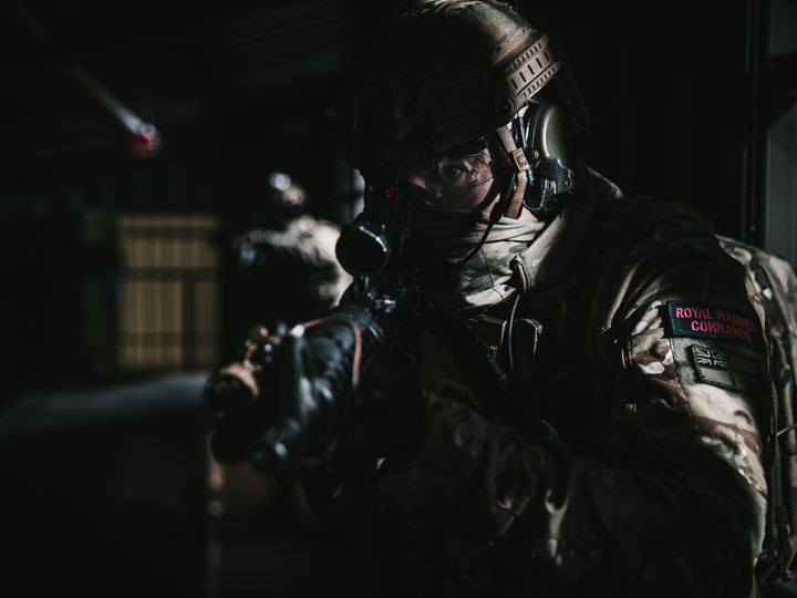 Royal Marines Commando in the shadows Photo Print Hampshire Prints 6 x 4 No Frame No