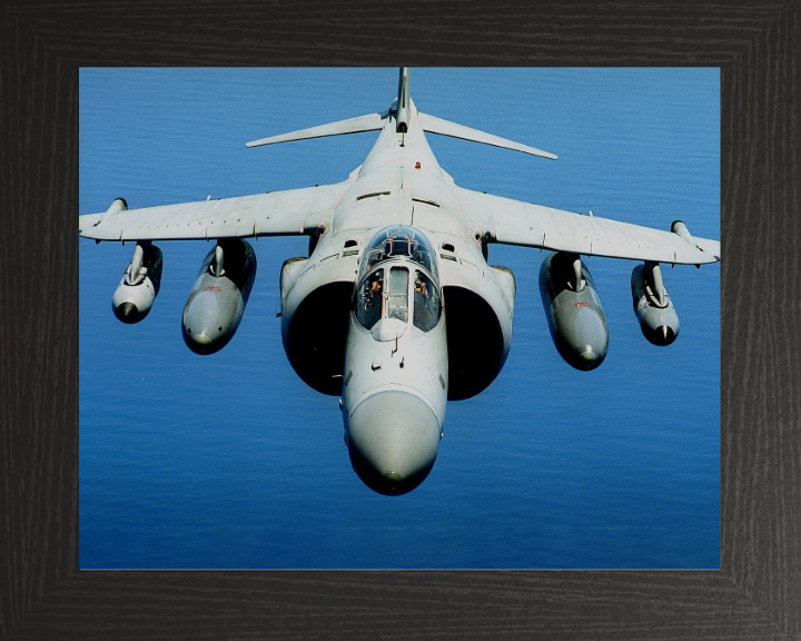Harrier FA2 Cockpit Closeup Photo Print - Royal Navy Aircraft Hampshire Prints 10 x 8 Black Frame No