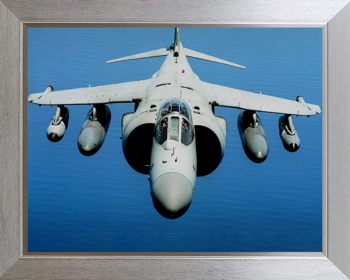 Harrier FA2 Cockpit Closeup Photo Print - Royal Navy Aircraft Hampshire Prints 10 x 8 Silver Frame No