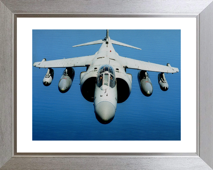 Harrier FA2 Cockpit Closeup Photo Print - Royal Navy Aircraft Hampshire Prints 10 x 8 Silver Frame Yes