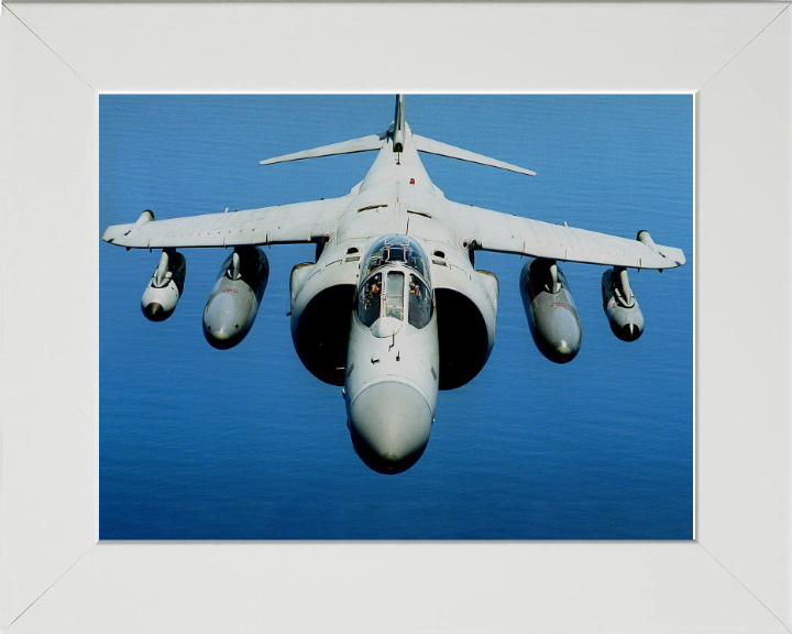 Harrier FA2 Cockpit Closeup Photo Print - Royal Navy Aircraft Hampshire Prints 10 x 8 White Frame No