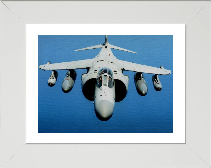 Harrier FA2 Cockpit Closeup Photo Print - Royal Navy Aircraft Hampshire Prints 10 x 8 White Frame Yes