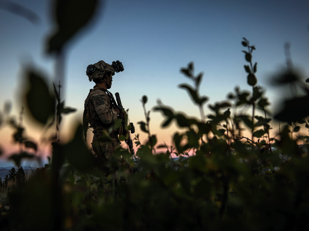 Royal Marines on Patrol at Sunset 2025 Photo Print - 45 Commando Hampshire Prints 6 x 4 No Frame No
