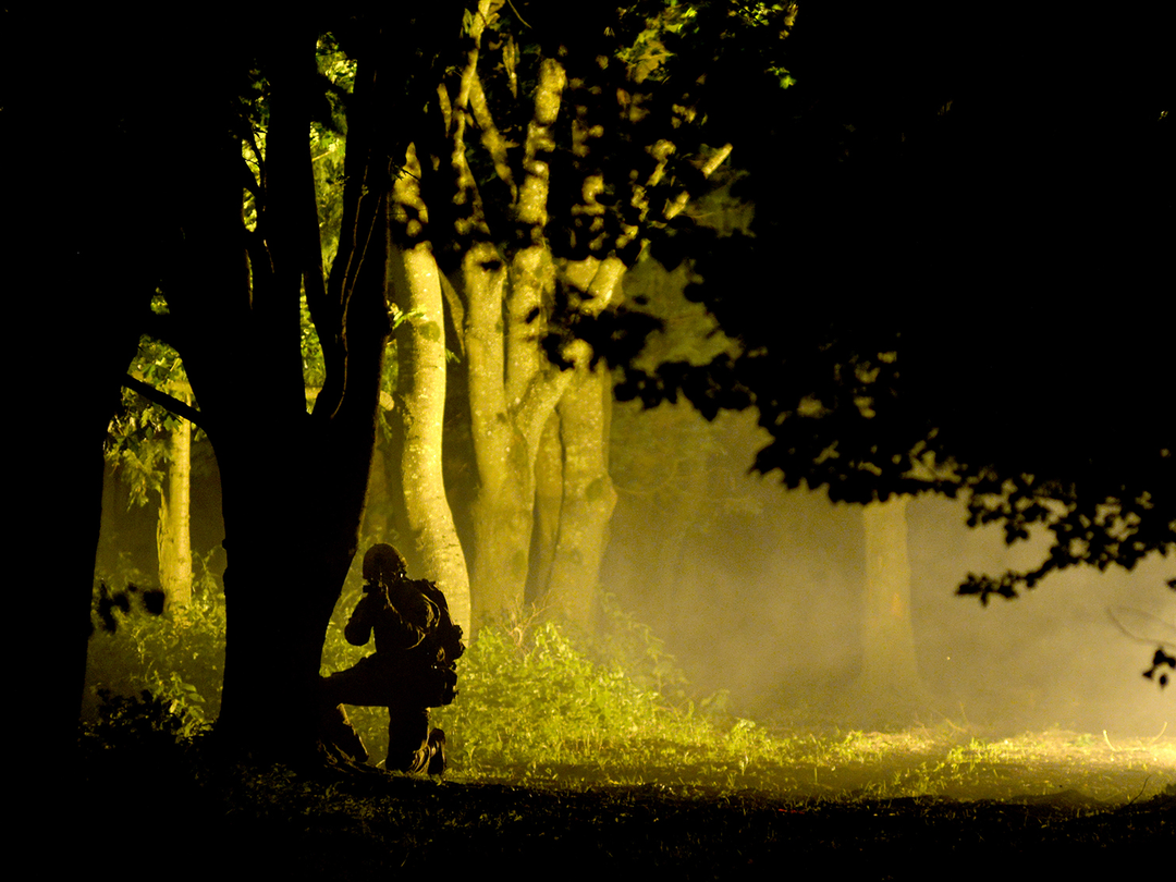 Soldier Woodland Silhouette Photo Print - British Army Hampshire Prints 6 x 4 No Frame No