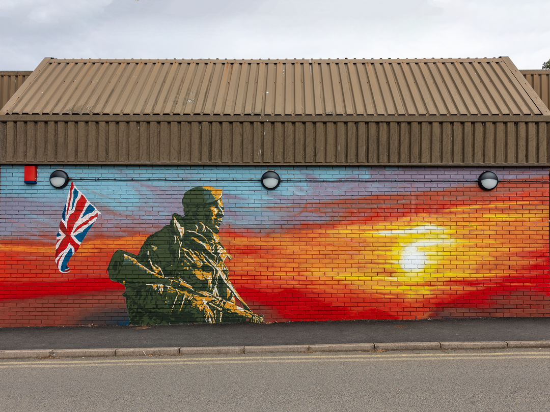 Royal Marines Commando Falklands Yomper Mural Photo Print - CTCRM Lympstone Hampshire Prints 6 x 4 No Frame No