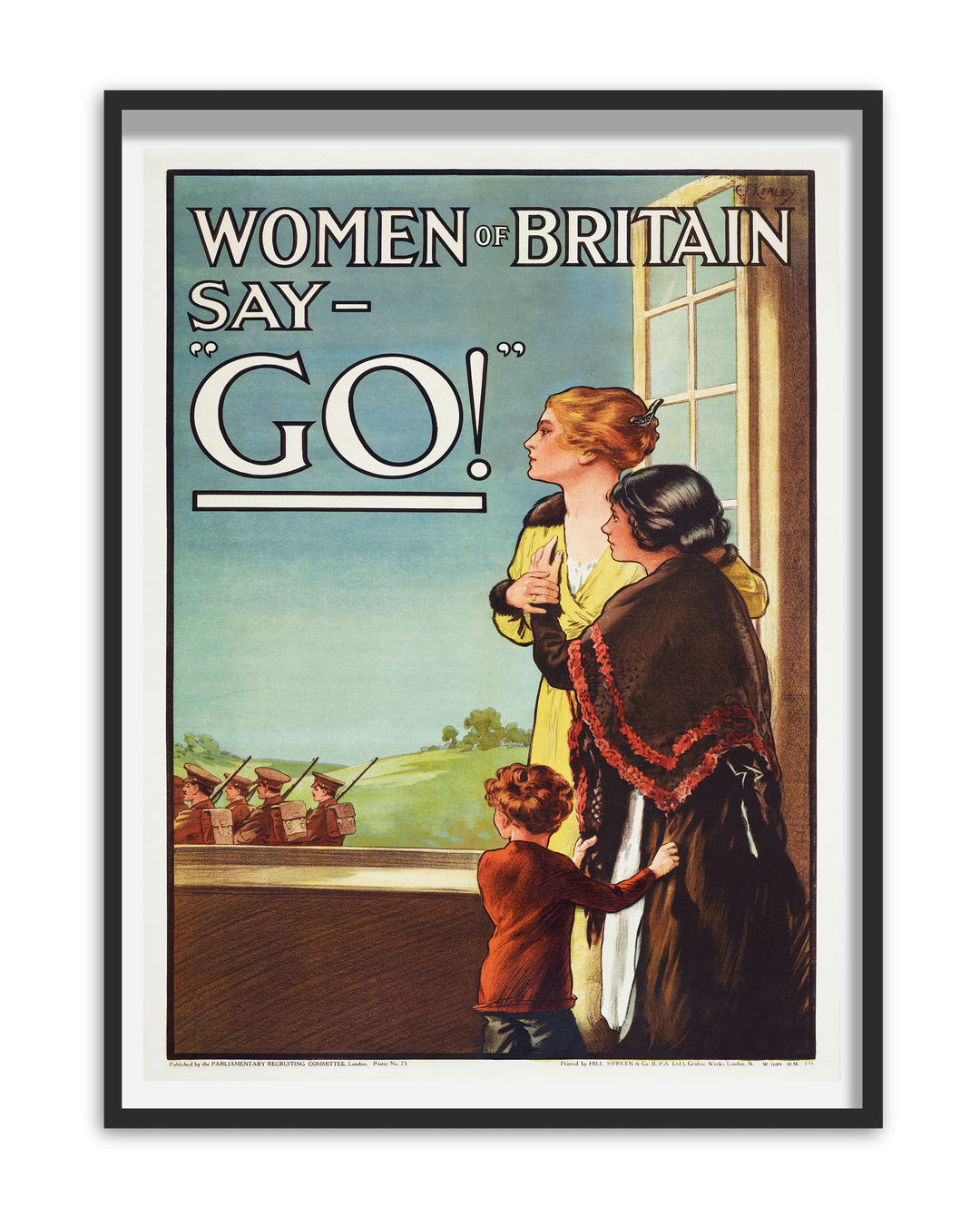 Women of Britain Say Go! | World War One Recruitment Poster Posters, Prints, & Visual Artwork Hampshire Prints A5