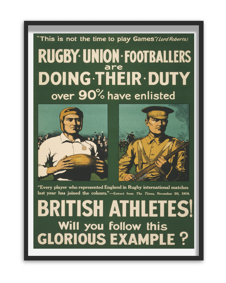 This is not the time to play games | World War One Recruitment Poster Posters, Prints, & Visual Artwork Hampshire Prints A5