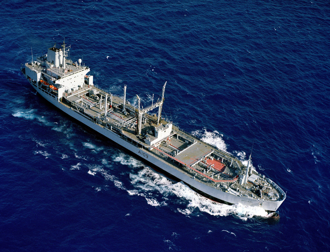 RFA Bayleaf (A109) Photo Print - From Above - Royal Fleet Auxiliary Leaf Class Tanker Hampshire Prints 6 x 4 No Frame No