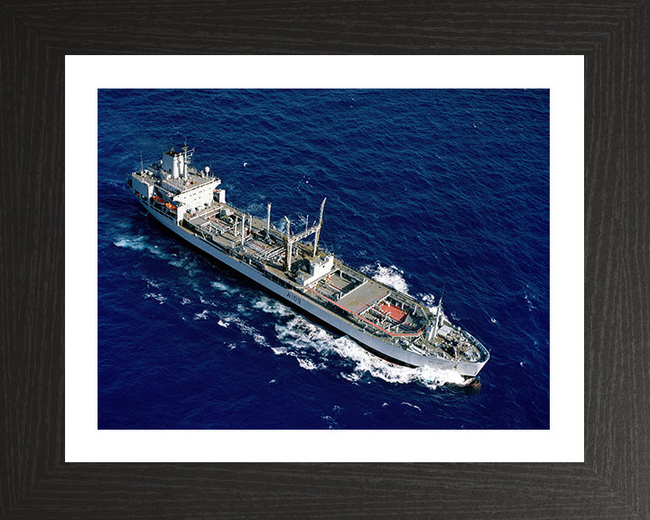 RFA Bayleaf (A109) Photo Print - From Above - Royal Fleet Auxiliary Leaf Class Tanker Hampshire Prints 10 x 8 Black Frame Yes