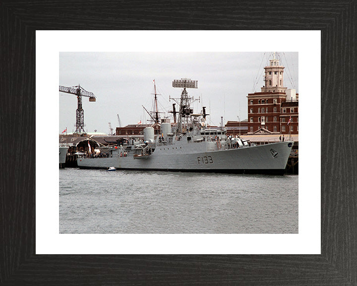 HMS Tartar (F133) Photo Print - HMNB Portsmouth - Royal Navy Tribal Class Frigate Hampshire Prints 10 x 8 Black Frame Yes
