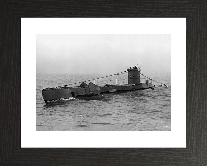 HMS Upstart (P65) Photo Print - Port Side View - Royal Navy U Class Submarine Hampshire Prints 10 x 8 Black Frame Yes
