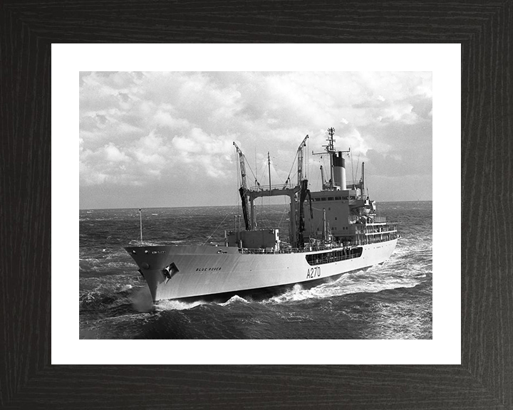 RFA Blue Rover (A270) Photo Print - Port Bow View - Royal Fleet Auxiliary Rover Class Tanker Hampshire Prints 10 x 8 Black Frame Yes