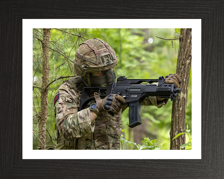 Royal Marines Battle training Photo Print - 45 Commando Hampshire Prints 10 x 8 Black Frame Yes