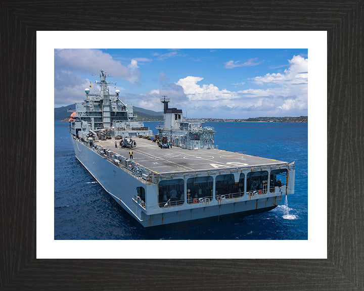 RFA Argus (A135) Photo Print - Port Quarter View - Royal Fleet Auxiliary Casualty Class Ship Hampshire Prints 10 x 8 Black Frame Yes