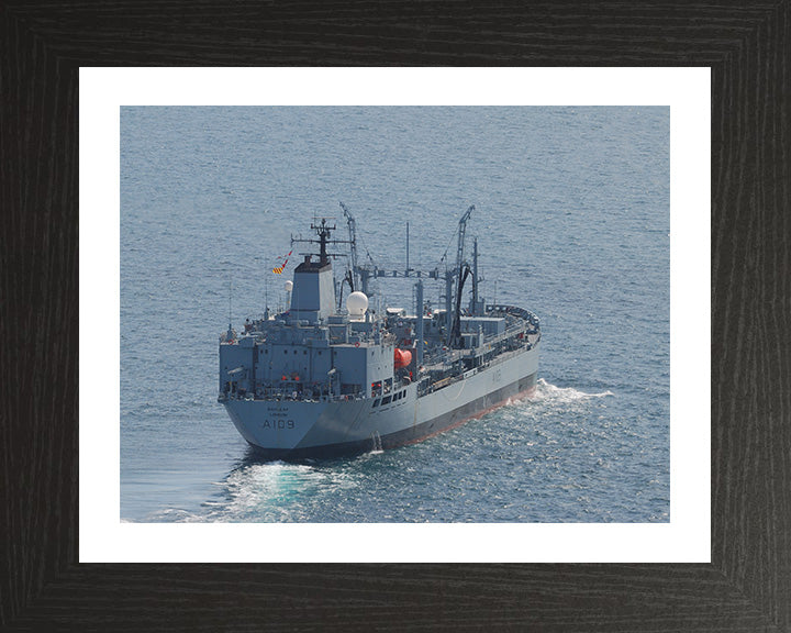 RFA Bayleaf (A109) Photo Print - Starboard Quarter View - Royal Fleet Auxiliary Leaf Class Tanker Hampshire Prints 10 x 8 Black Frame Yes