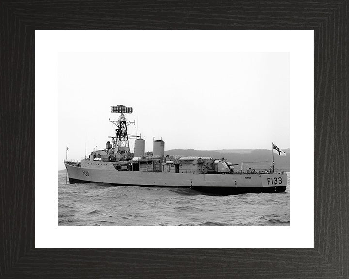 HMS Tartar (F133) Photo Print - At Anchor - Royal Navy Tribal Class Frigate Hampshire Prints 10 x 8 Black Frame Yes