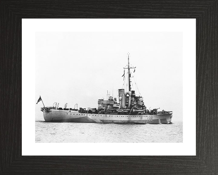 HMS Totland (Y88) Photo Print - Underway - Royal Navy Banff Class Sloop Hampshire Prints 10 x 8 Black Frame Yes