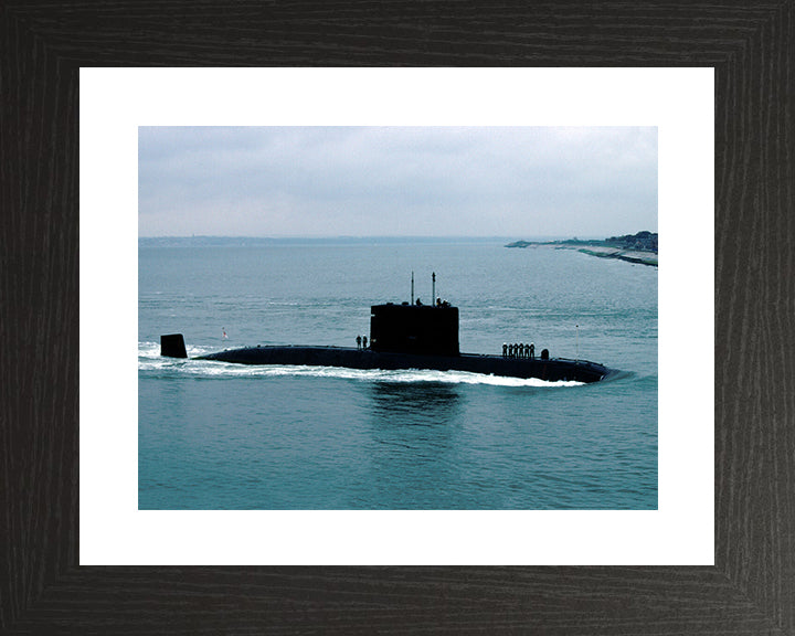 HMS Ursula (S42) Photo Print - Portsmouth - Royal Navy Victoria Class Submarine Hampshire Prints 10 x 8 Black Frame Yes