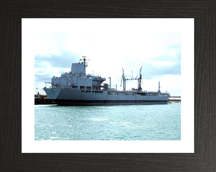 RFA Appleleaf (A79) Photo Print - Alongside - Royal Fleet Auxiliary Leaf Class Tanker Hampshire Prints 10 x 8 Black Frame Yes