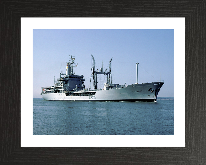 RFA Blue Rover (A270) Photo Print - Low Starboard View - Royal Fleet Auxiliary Rover Class Tanker Hampshire Prints 10 x 8 Black Frame Yes