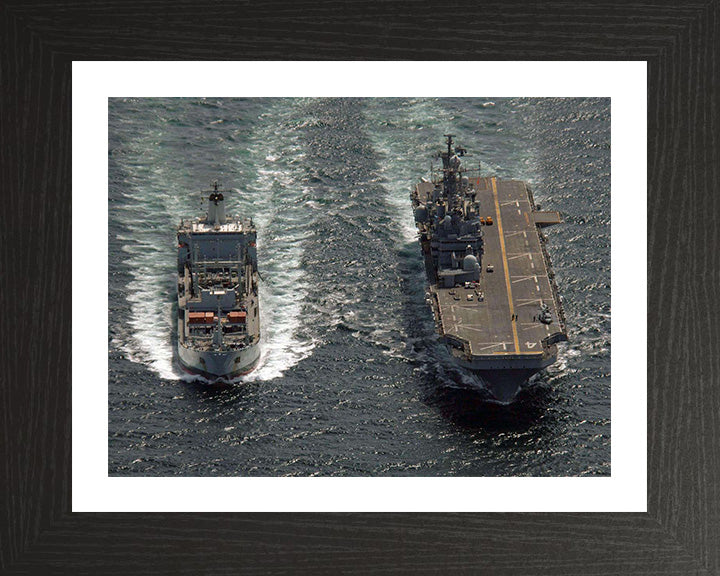 RFA Bayleaf (A109) Photo Print - Ready to RAS - Royal Fleet Auxiliary Leaf Class Tanker Hampshire Prints 10 x 8 Black Frame Yes