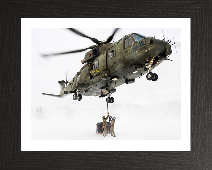 Royal Marines Commando Mobile Air Operations Team Photo Print - MAOT Hampshire Prints 10 x 8 Black Frame Yes