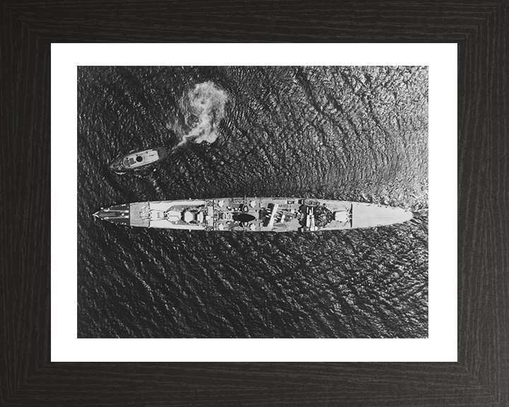 HMS Ajax (22) Photo Print - From Above 1939 - Royal Navy Leander Class Light Cruiser