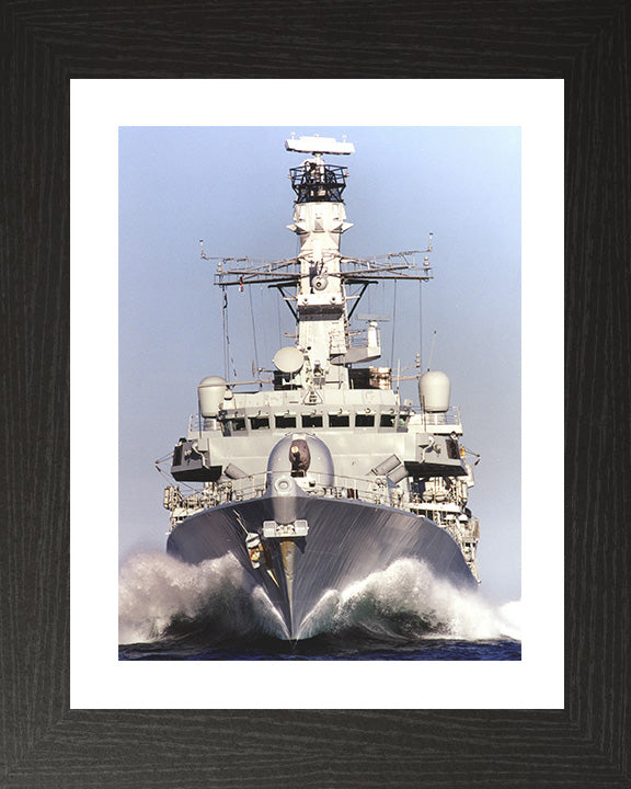 HMS Lancaster (F229) Photo Print - Underway Bow View - Royal Navy Type 23 Frigate Hampshire Prints 10 x 8 Black Frame Yes