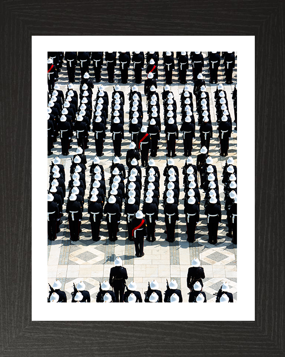 Royal Marine Commandos on Parade in London Photo Print Hampshire Prints 10 x 8 Black Frame Yes