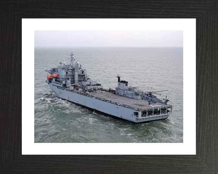 RFA Argus (A135) Photo Print - Port Side View - Royal Fleet Auxiliary Casualty Class Ship Hampshire Prints 10 x 8 Black Frame Yes