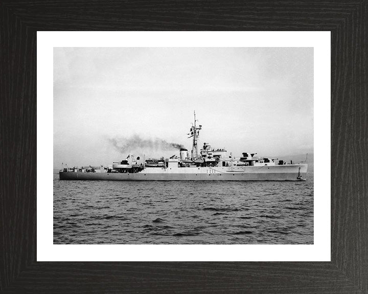 HMS Lark (U11) Photo Print - Starboard View - Royal Navy Black Swan Class Sloop Hampshire Prints 10 x 8 Black Frame Yes