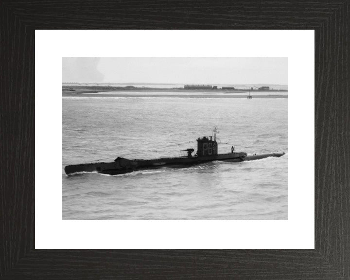 HMS Vandal (P64) Photo Print - Port Side View - Royal Navy U Class Submarine Hampshire Prints 10 x 8 Black Frame Yes