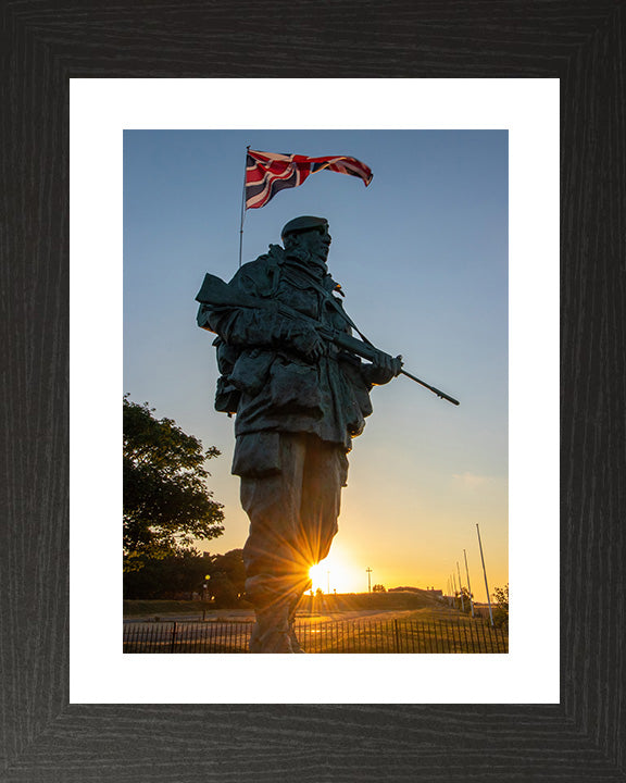 Royal Marine statue the Yomper Royal Marines museum Eastney Photo Print or Framed Photo Print Hampshire Prints 10 x 8 Black Frame Yes