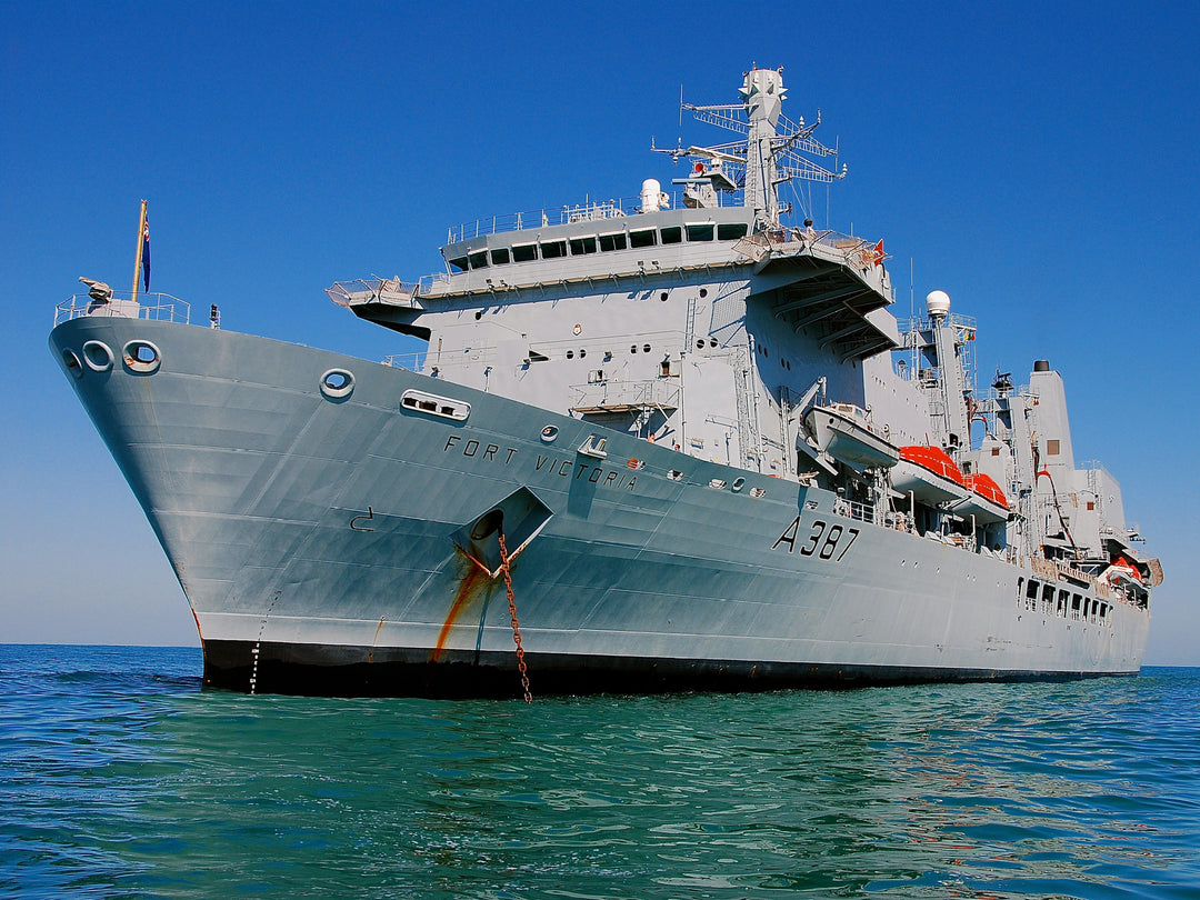 RFA Fort Victoria (A387) Photo Print - At Anchor - Royal Fleet Auxiliary Fort Class Tanker Hampshire Prints 6 x 4 No Frame No