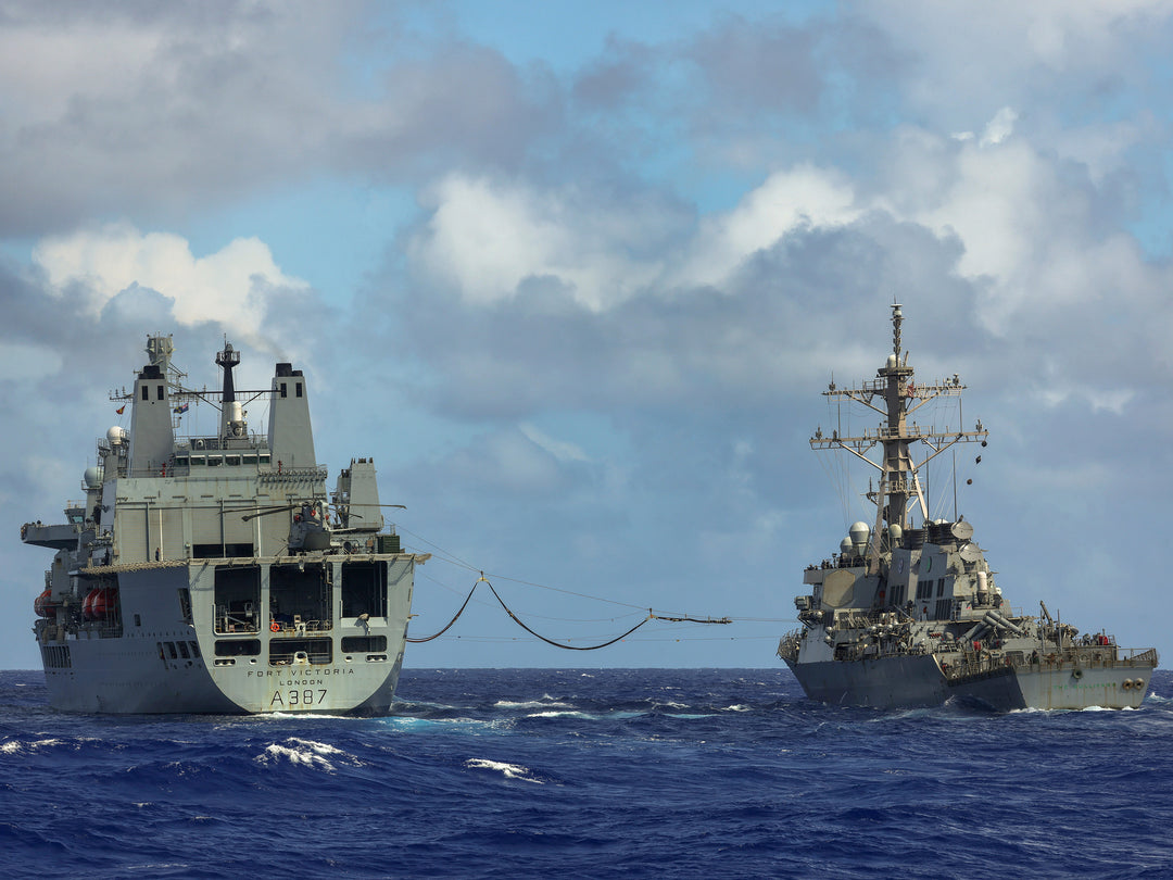 RFA Fort Victoria (A387) Photo Print - During a RAS - Royal Fleet Auxiliary Fort Class Tanker Hampshire Prints 6 x 4 No Frame No