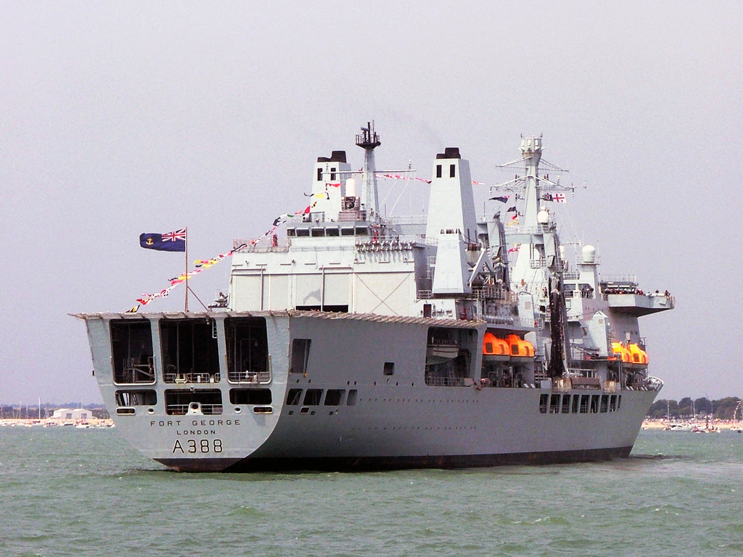 RFA Fort George (A388) Photo Print - Dress Ship - Royal Fleet Auxiliary Fort Class Tanker Hampshire Prints 6 x 4 No Frame No