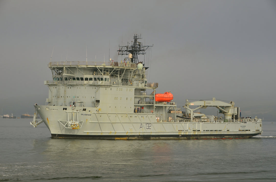 RFA Diligence (A132) Photo Print - Underway - Royal Fleet Auxiliary Forward Repair Ship Hampshire Prints 6 x 4 No Frame No