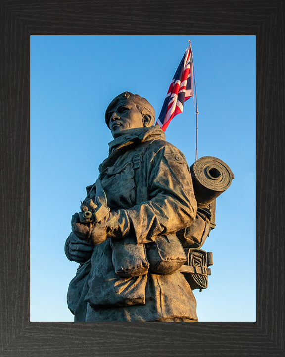 Royal Marine Yomper statue Royal Marines museum Photo Print or Framed Photo Print Hampshire Prints 10 x 8 Black Frame No