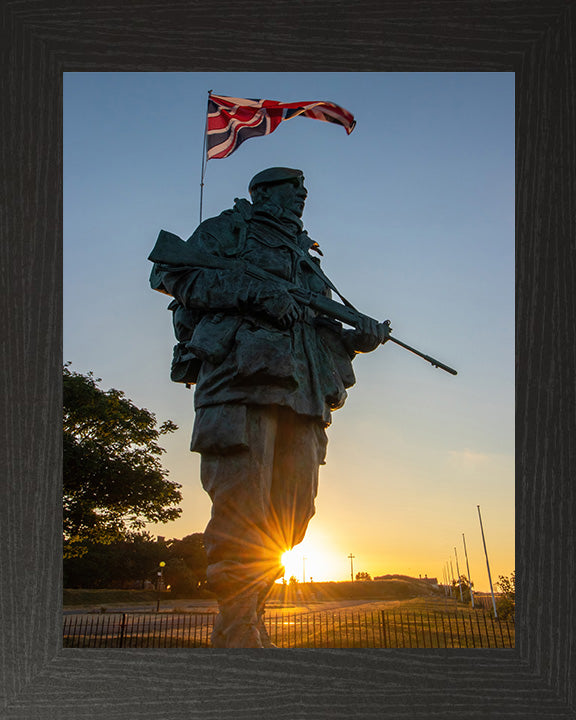 Royal Marine statue the Yomper Royal Marines museum Eastney Photo Print or Framed Photo Print Hampshire Prints 10 x 8 Black Frame No