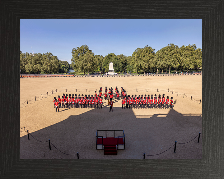 Coldstream Guards Parade Photo Print - British Army Hampshire Prints 10 x 8 Black Frame No