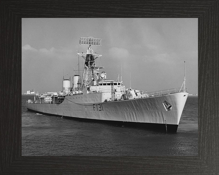 HMS Nubian (F131) Photo Print - Starboard View - Royal Navy Tribal Class Frigate Hampshire Prints 10 x 8 Black frame No
