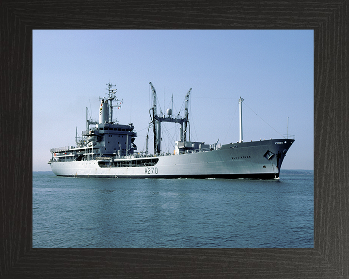 RFA Blue Rover (A270) Photo Print - Low Starboard View - Royal Fleet Auxiliary Rover Class Tanker Hampshire Prints 10 x 8 Black Frame No