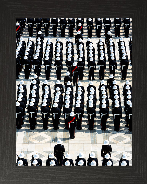 Royal Marine Commandos on Parade in London Photo Print Hampshire Prints 10 x 8 Black Frame No